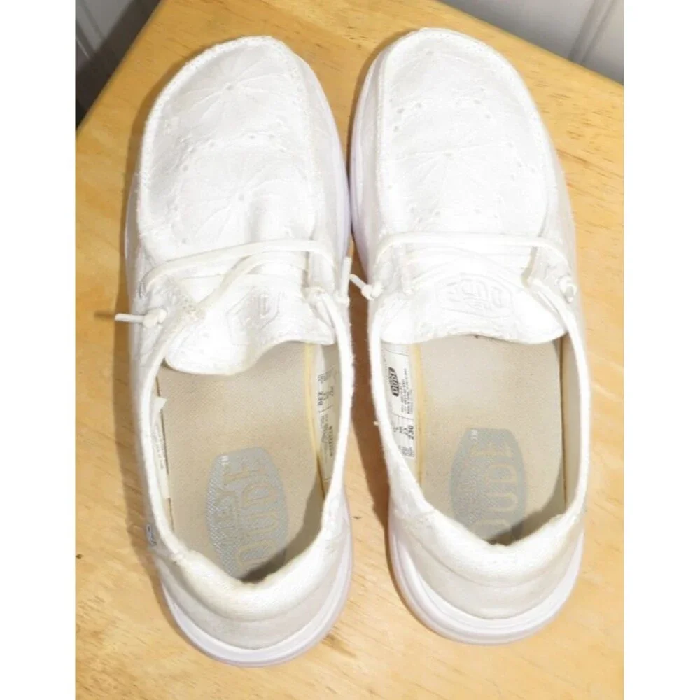 Hey Dude Wendy Rise Eyelet 'Chapel Bells' Slip On Comfort Shoes Women's Size 7